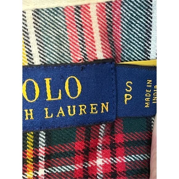 Polo Ralph Lauren Classic Fit Red/Cream Plaid Flannel Shirt Size Small NWT (3472 - Picture 3 of 7